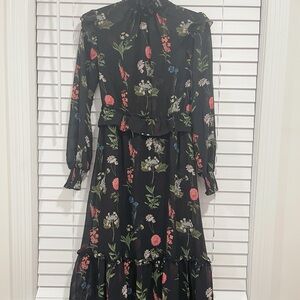 TED BAKER Floral Midi Dress, size 1